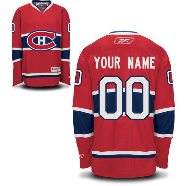 Reebok Montreal Canadiens Women Premier Home Custom NHL Jersey - Red->->Custom Jersey